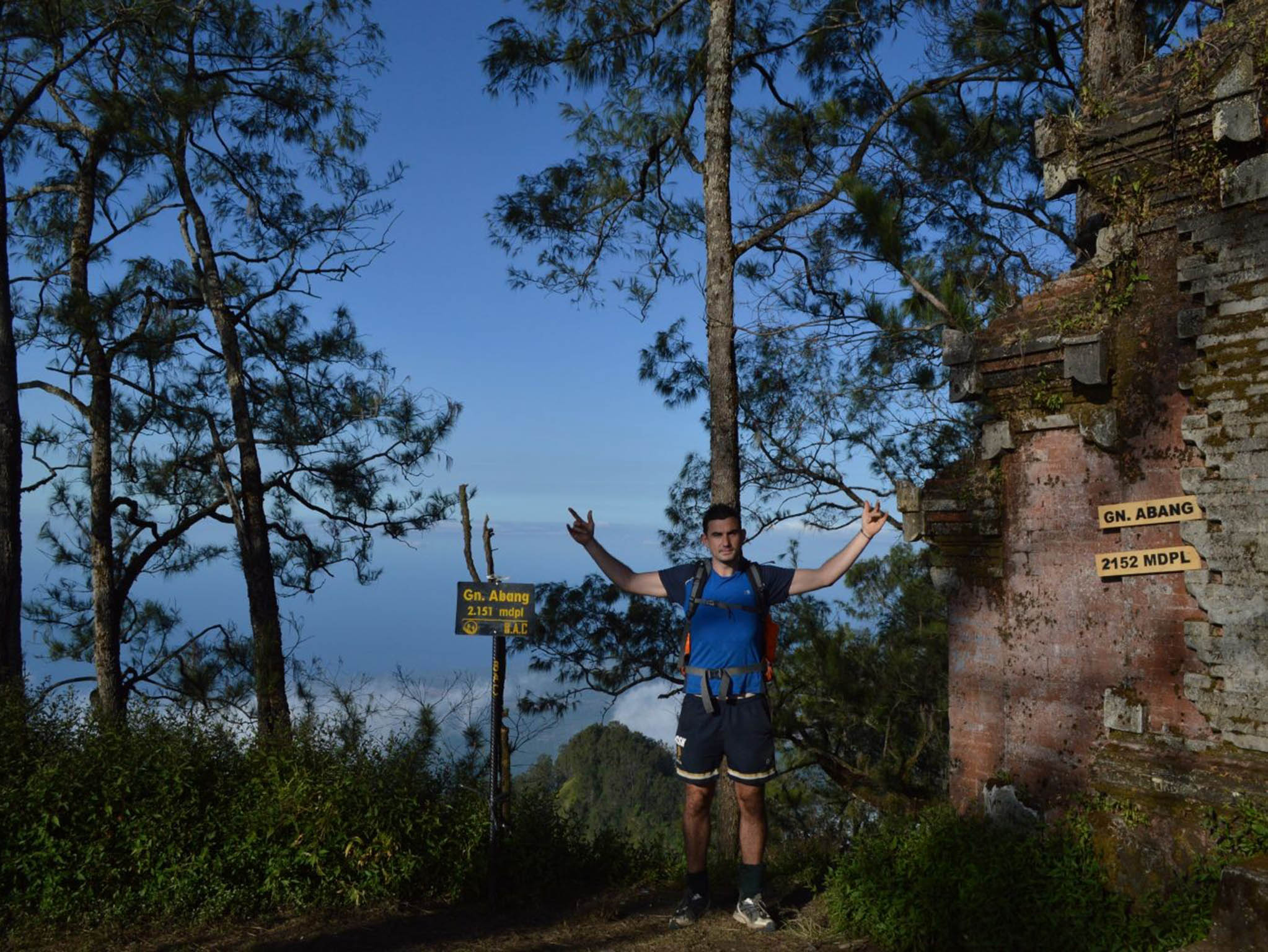 Simon at the summit of Abang