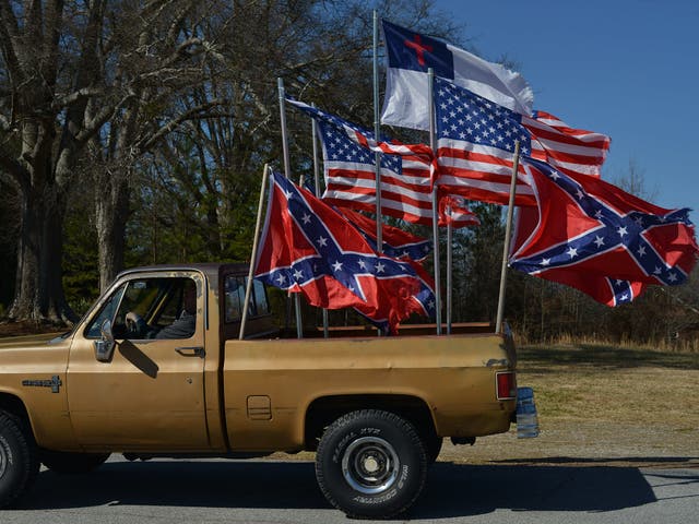 A South Carolina voter arrives at a Ted Cruz rally in South Carolina