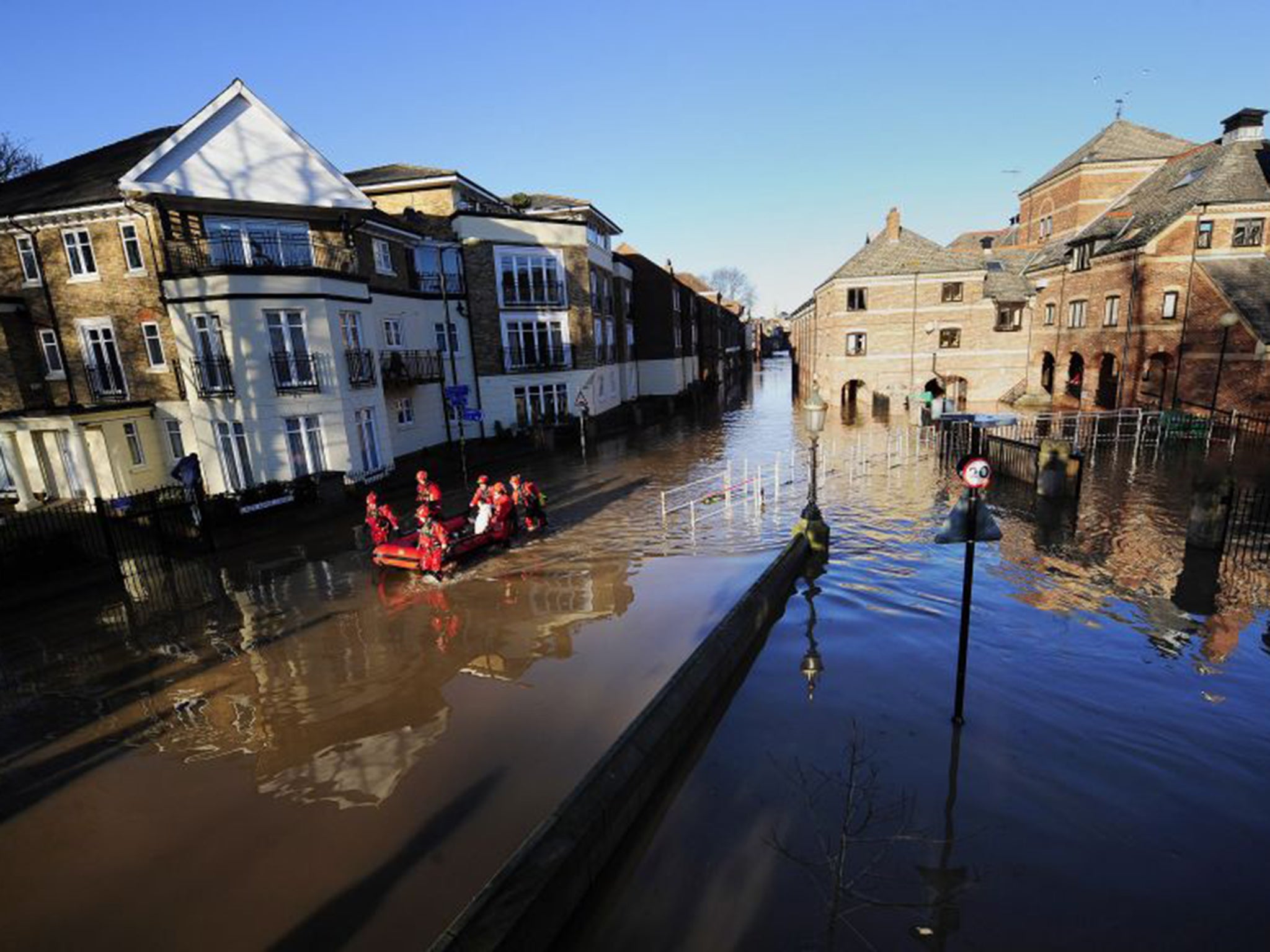 The Ouse bursts its banks in York