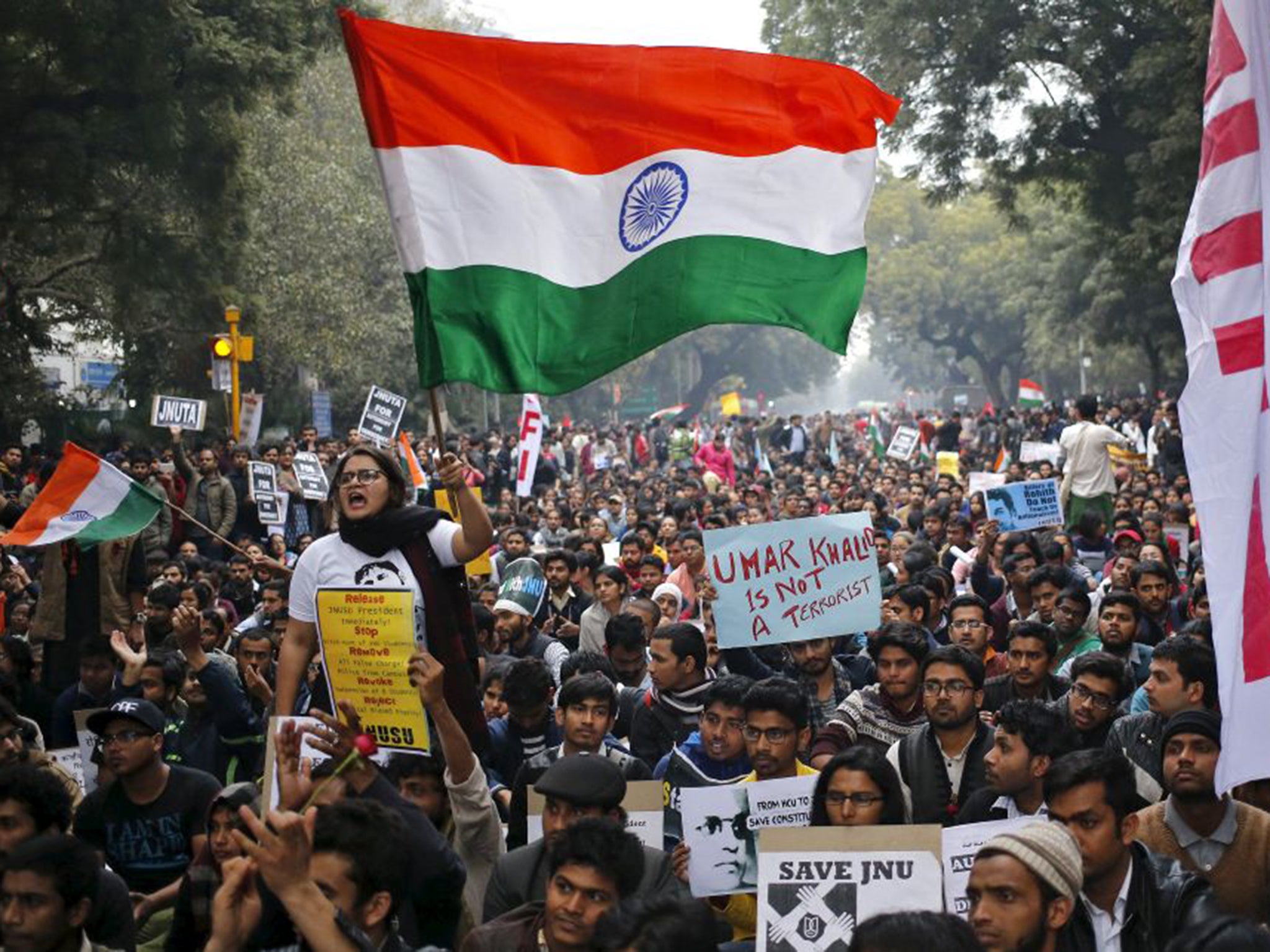 Protesters in New Delhi