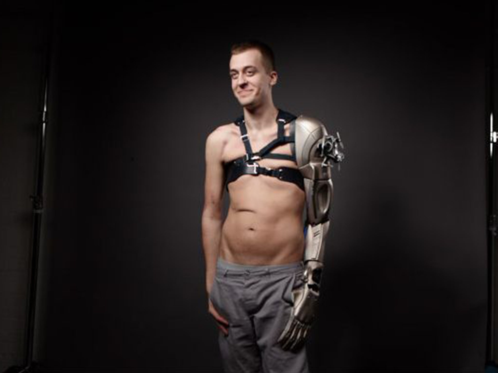 James Young’s new arm was designed and built by a 10-strong team, led by prosthetic sculptor Sophie de Oliveira Barata