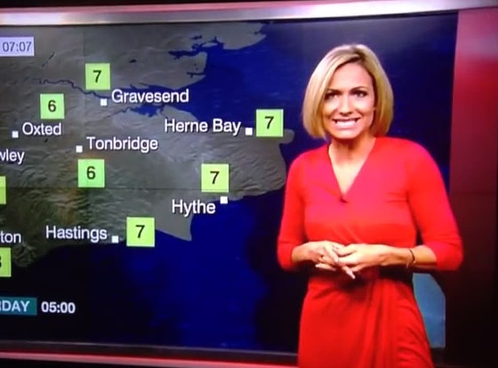 Rachel Mackley presenting the weather on BBC South East