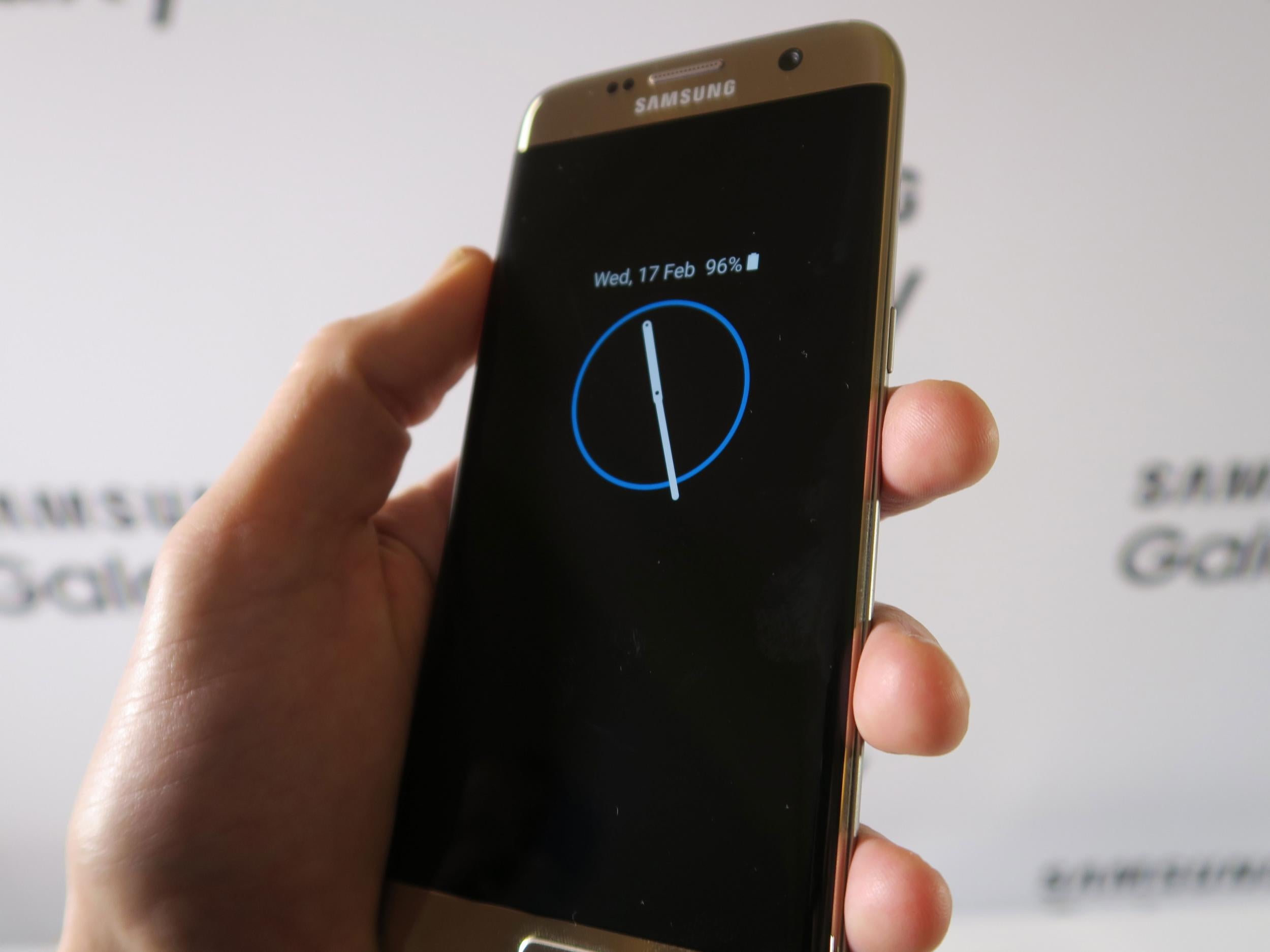 The S7's always-on display only uses up one per cent of battery per hour