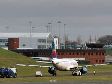 Passenger plane veers off runway at Birmingham Airport 