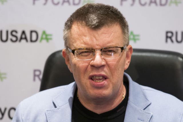 Nikita Kamaev, then managing director of Russian Anti-Doping Agency, RUSADA, talking to the press at the agency headquarters in Moscow