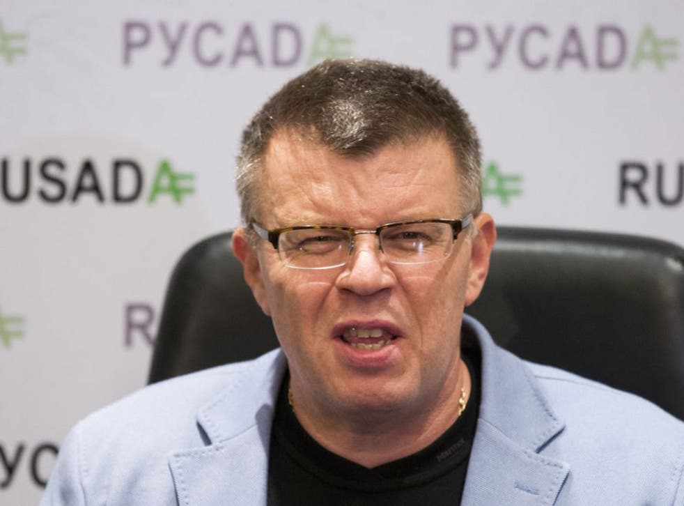 Nikita Kamaev, then managing director of Russian Anti-Doping Agency, RUSADA, talking to the press at the agency headquarters in Moscow