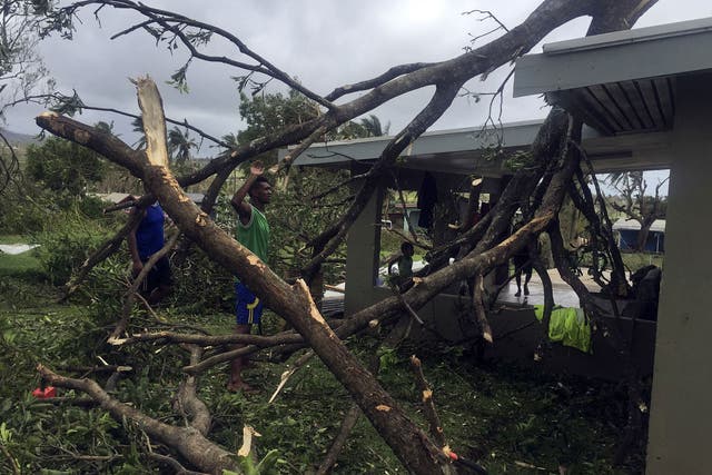 Fiji began a massive clean-up after the most powerful cyclone in its history battered the Pacific island nation, killing at least one person and leaving a trail of destruction in its wake