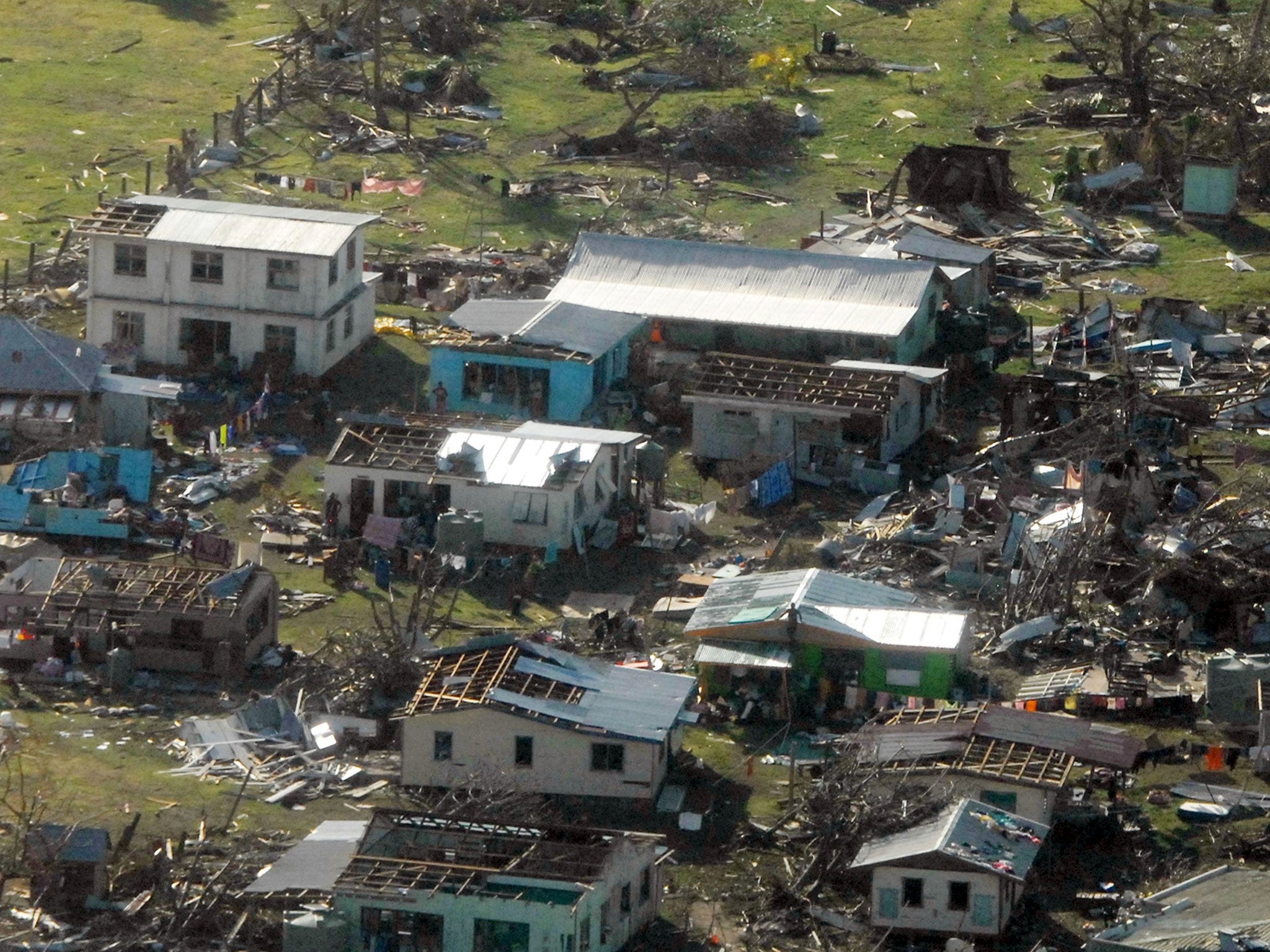 Thousands of Fiji's residents live in tin shacks, which were destroyed by the storm