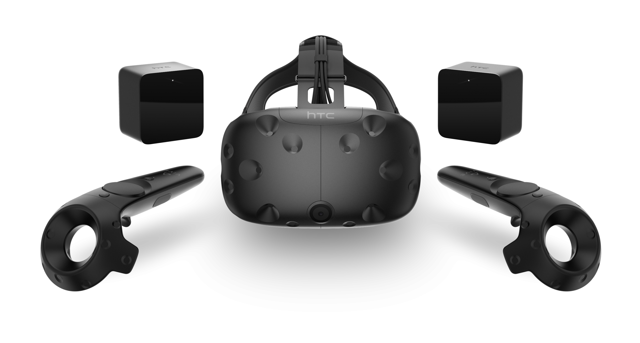 The first consumer version of the Vive comes with the headset, two controllers and two motion trackers