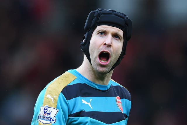 Petr Cech remains on the bench for the Gunners