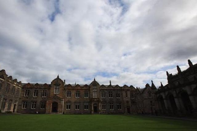 St Andrews University, pictured, is the third-oldest university in the English-speaking world