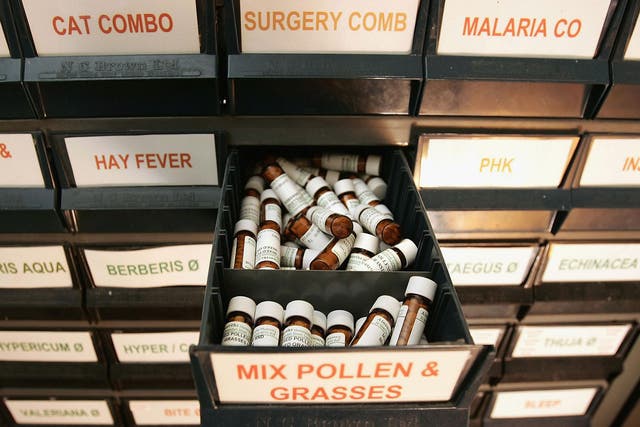 A collection of homeopathic remedies