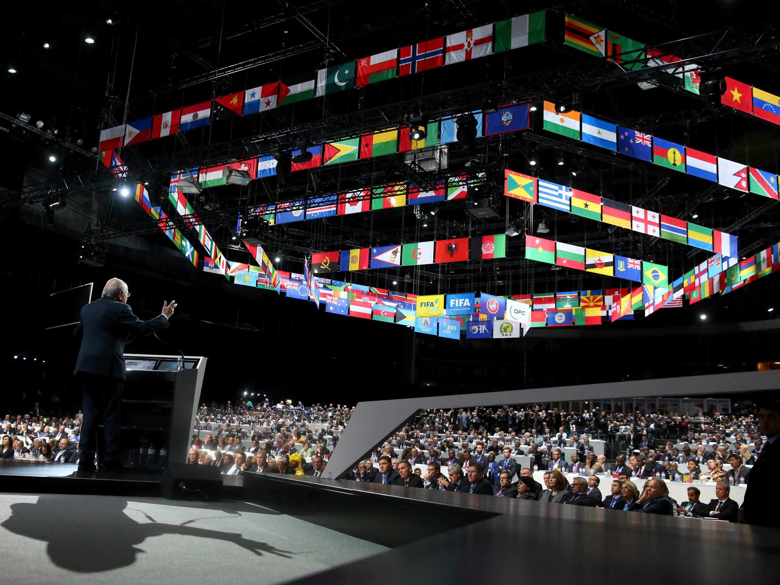 Sepp Blatter addresses the Fifa congress in 2015