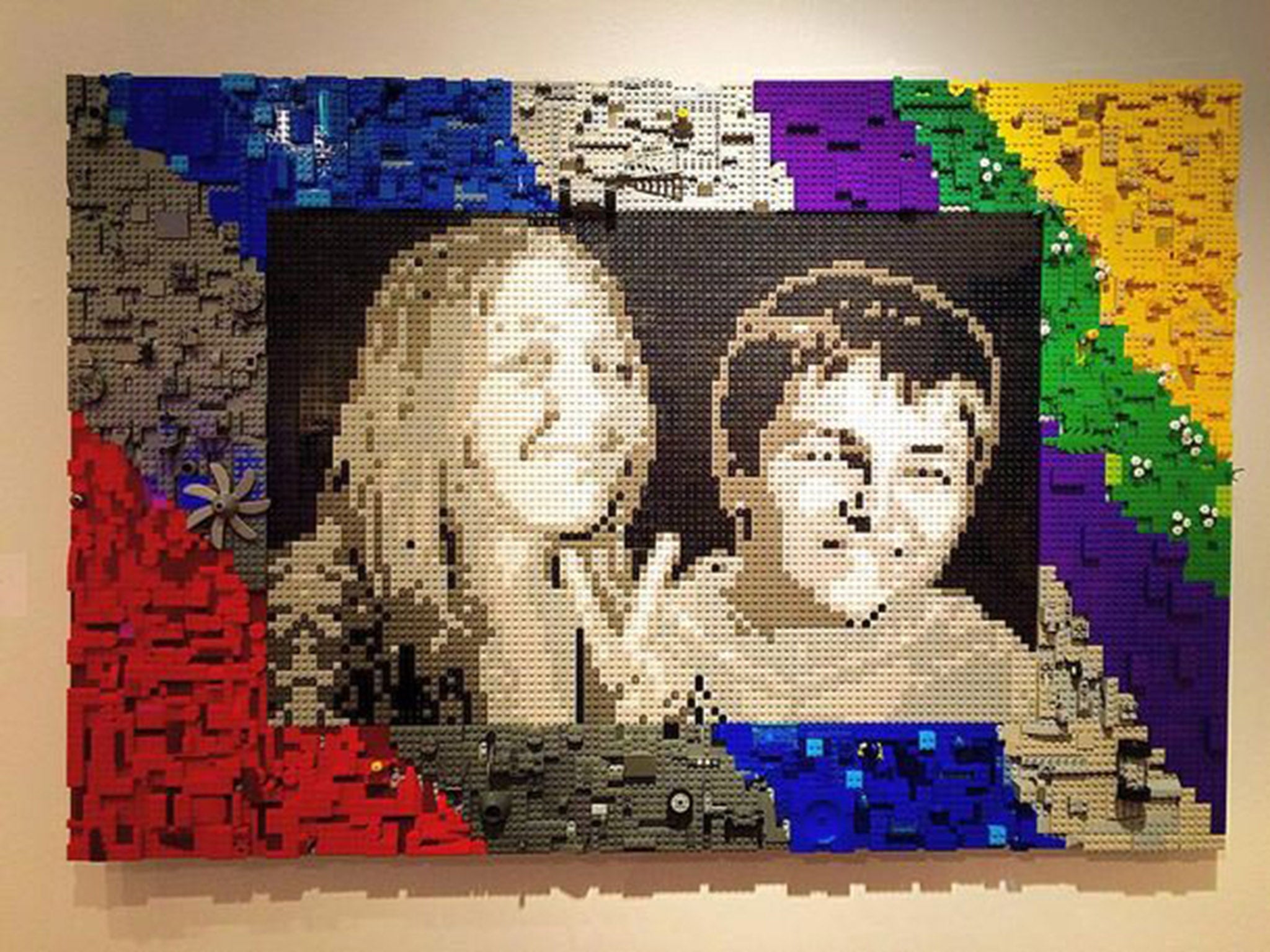 Lego bricks of two children used in portrait tribute | The Independent | The