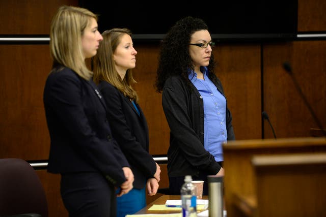 Dynel Lane, far right, was convicted of all six charges after she attacked a pregnant woman and cut out her foetus.