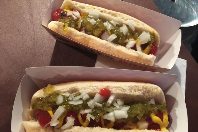 These two showcase hotdogs were sampled at a media event for the launch earlier this month