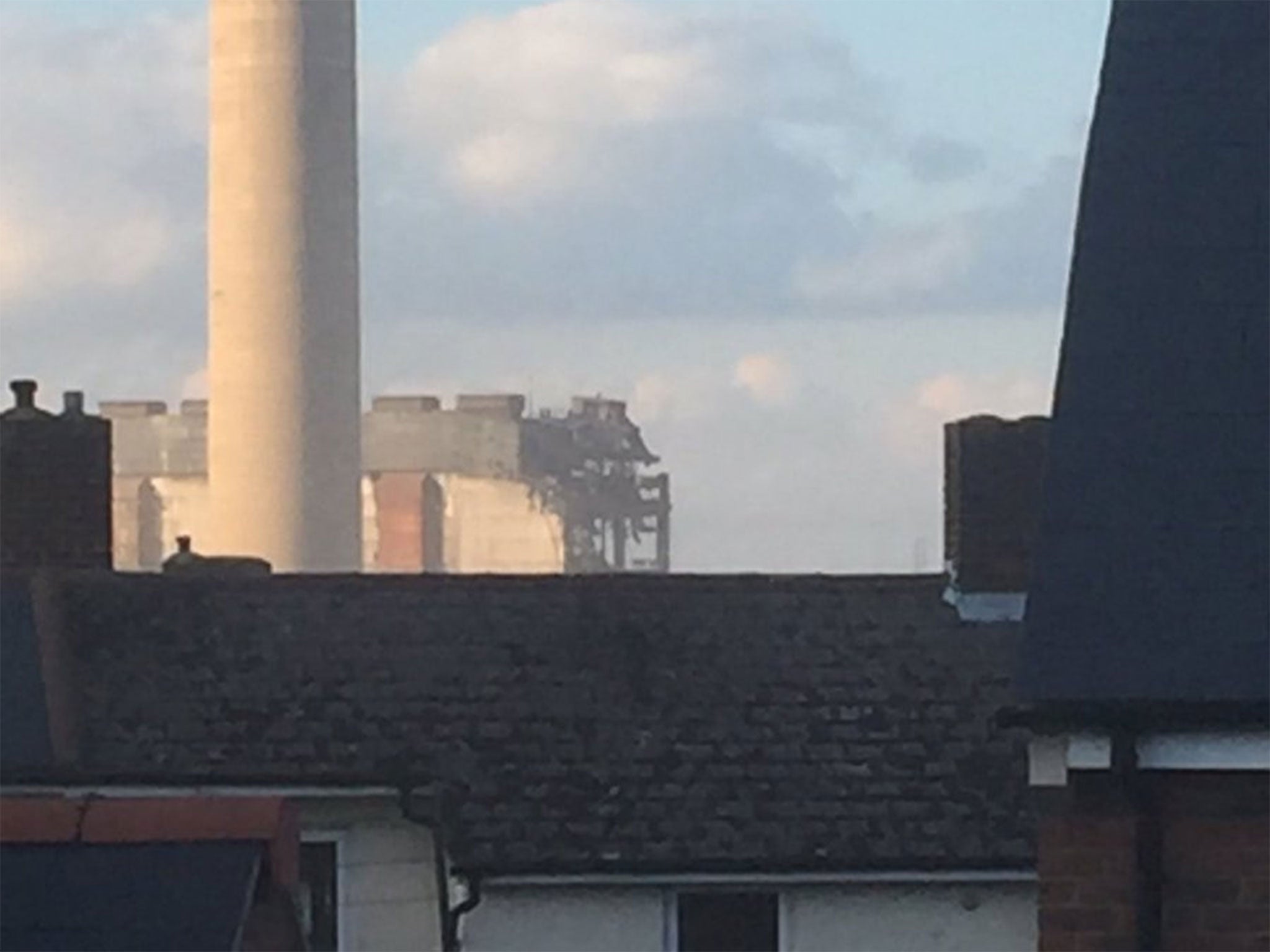 Didcot Power station seen after the explosion