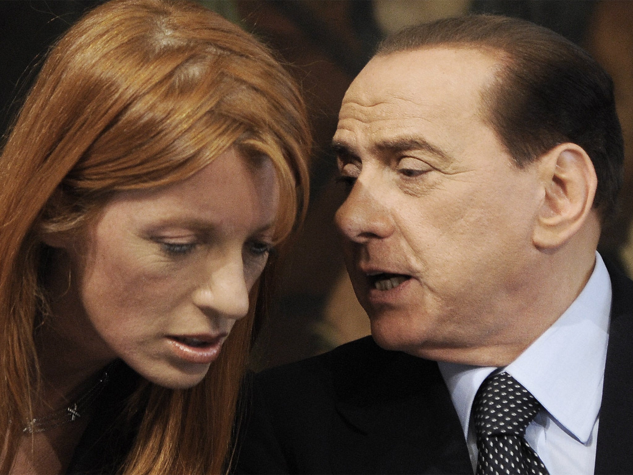 Silvio Berlusconi, then Italian prime minister, with Michela Brambilla, an animal rights activist and the minister for tourism in his government, in 2009