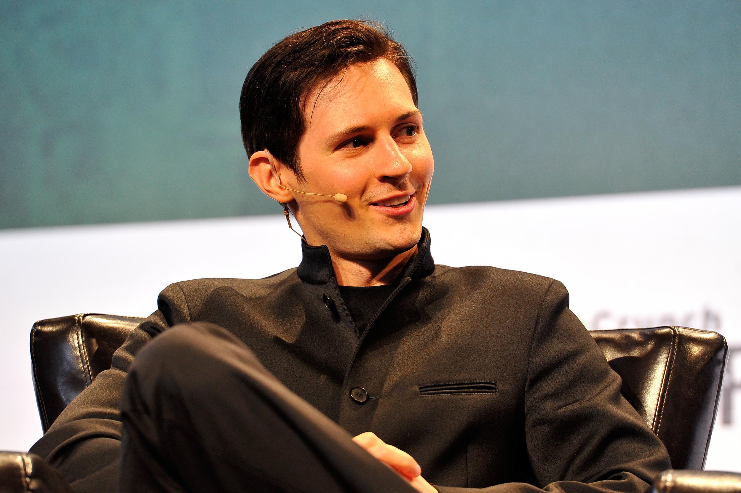 Pavel Durov, co-founder and chief executive of Telegram, speaks at the TechCrunch Disrupt conference in San Francisco in 2015