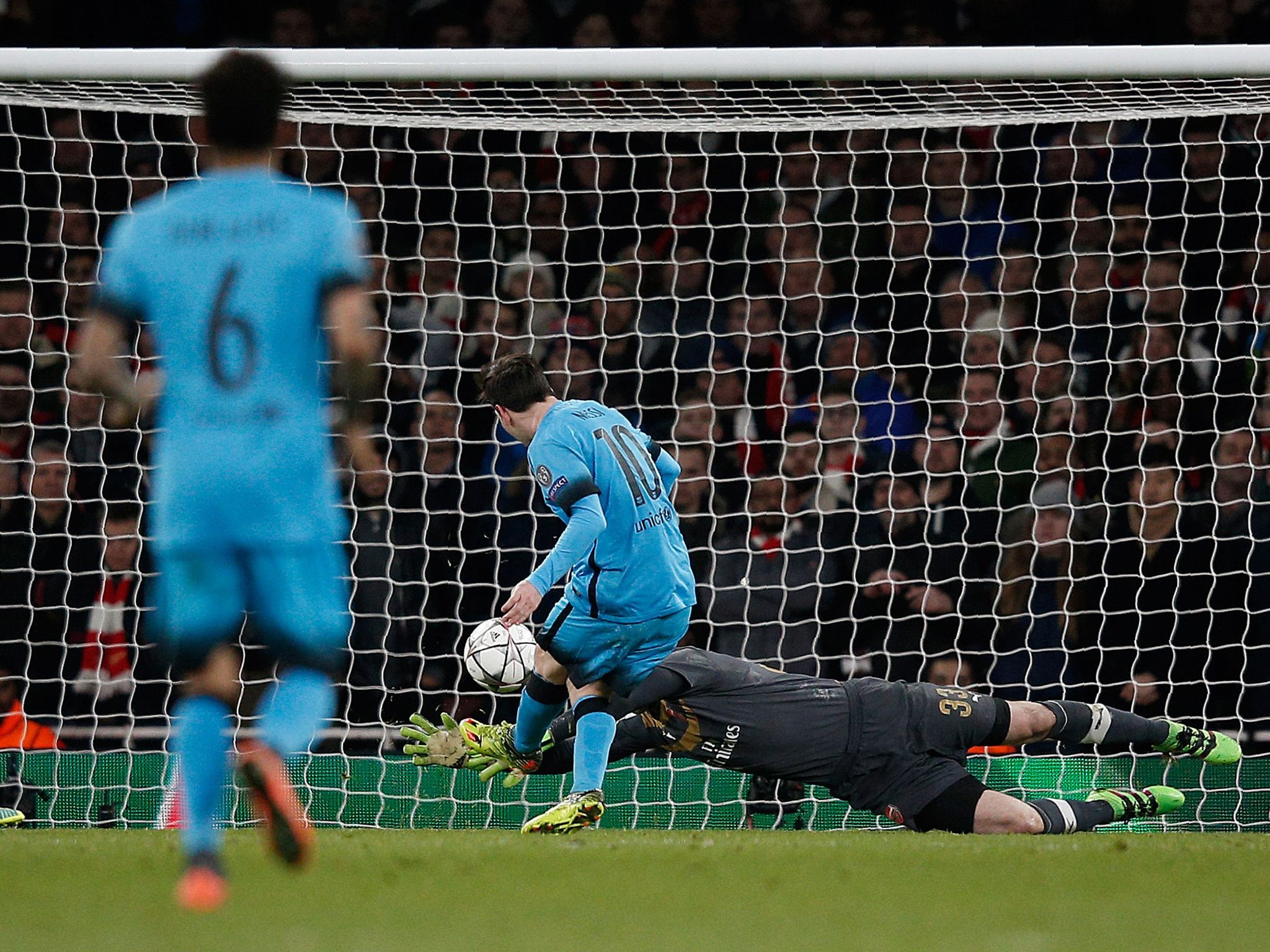 Lionel Messi opens the scoring after a brilliant counter-attack