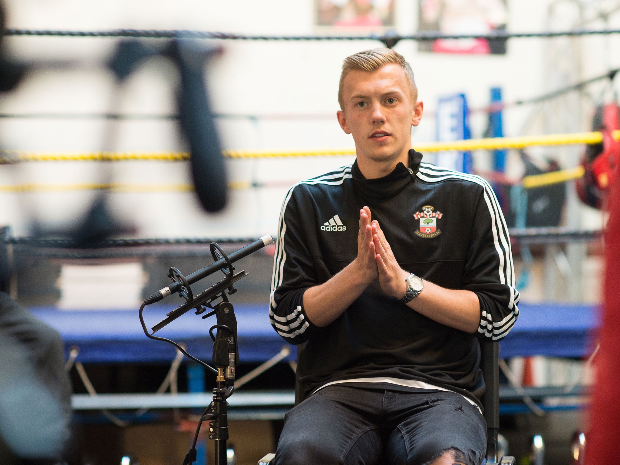 James Ward-Prowse taking part in Southampton's Saints Connect initiative
