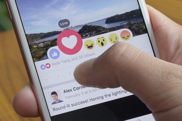 Facebook has rolled out its new 'reactions' feature