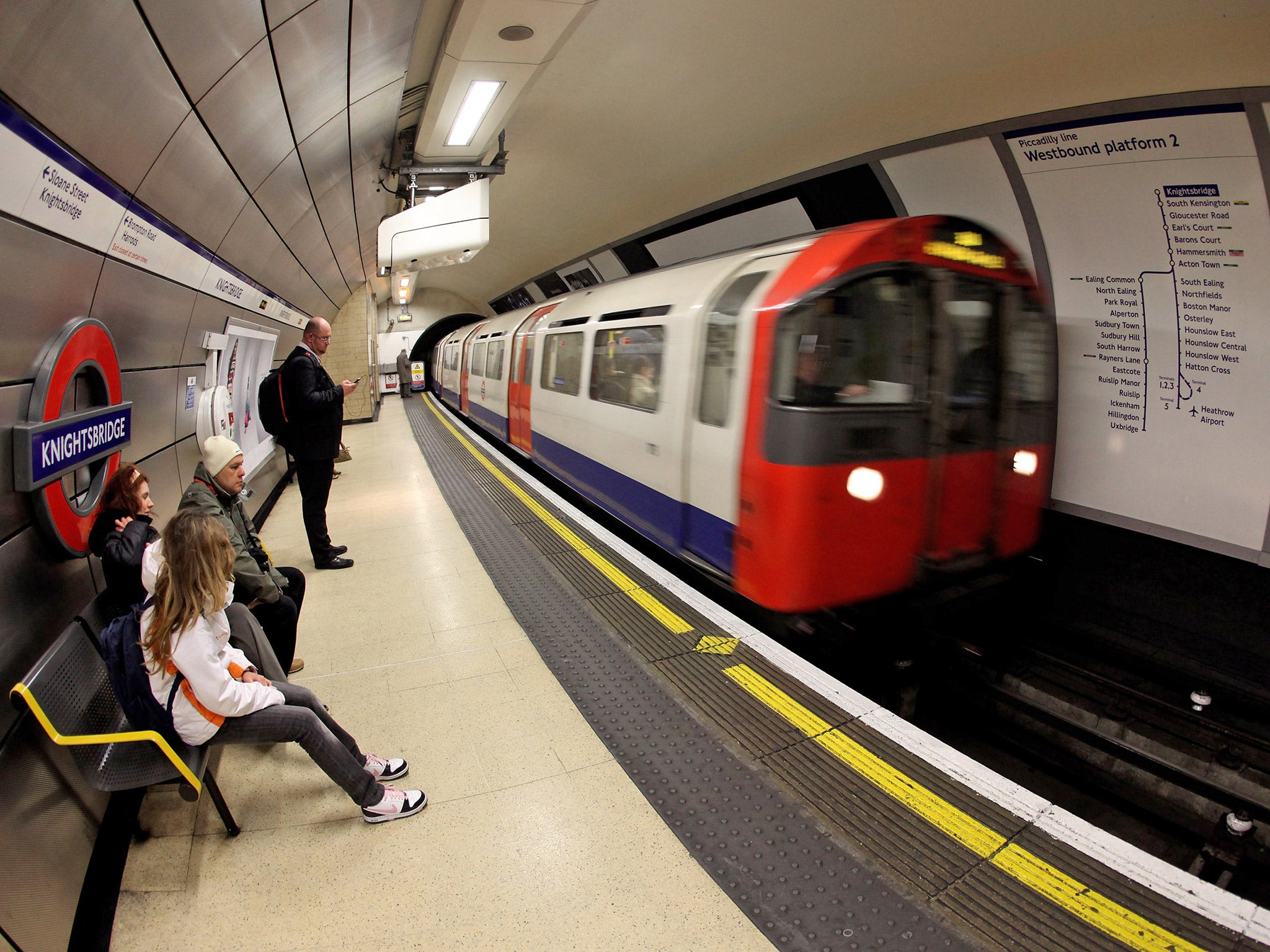 The Piccadilly Line includes a stop at Heathrow airport