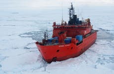 Australian icebreaker runs aground in Antarctica during blizzard
