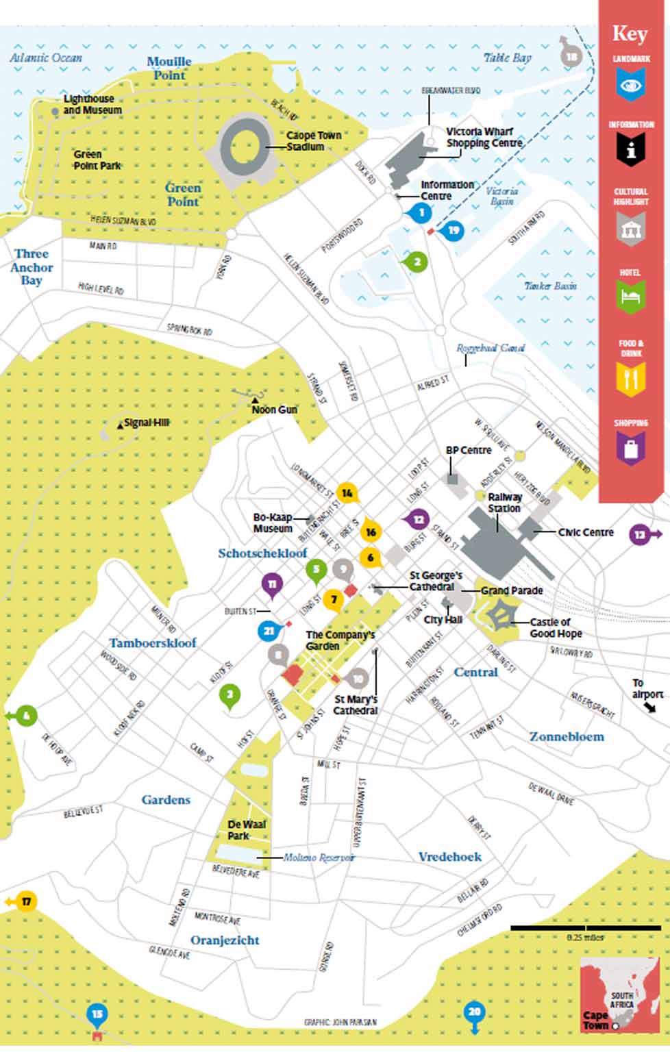 Cape Town Map A Closer Look At The Famous And Beautiful City