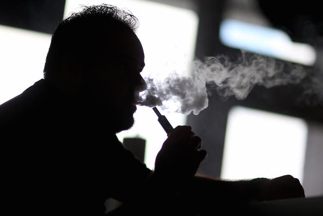A man's electronic cigarette exploded in his pocket at a Kentucky gas station.