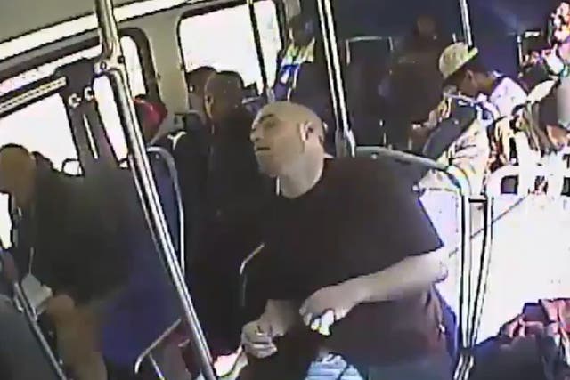 Police release video of man overdosing on heroin on a bus to raise awareness of drug abuse