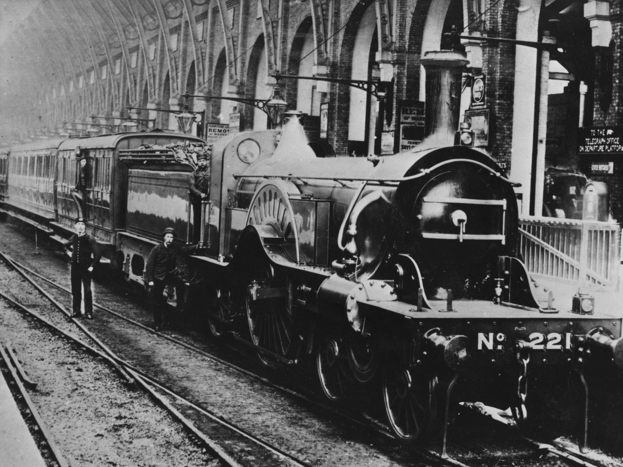 An East Coast Express train at King's Cross Great Northern Railway, London