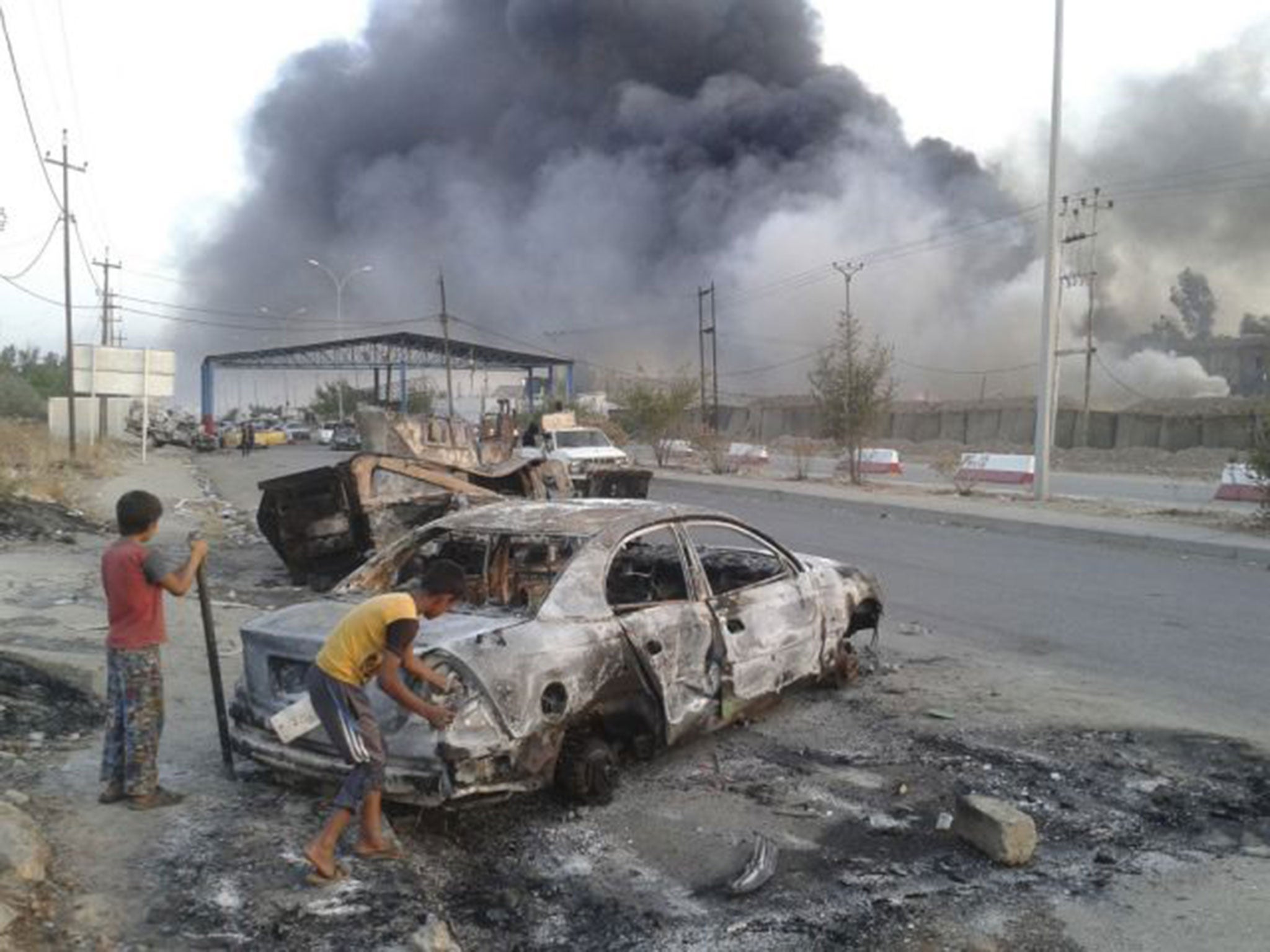 Scenes of destruction in Mosul soon after Isis seized power in June 2014