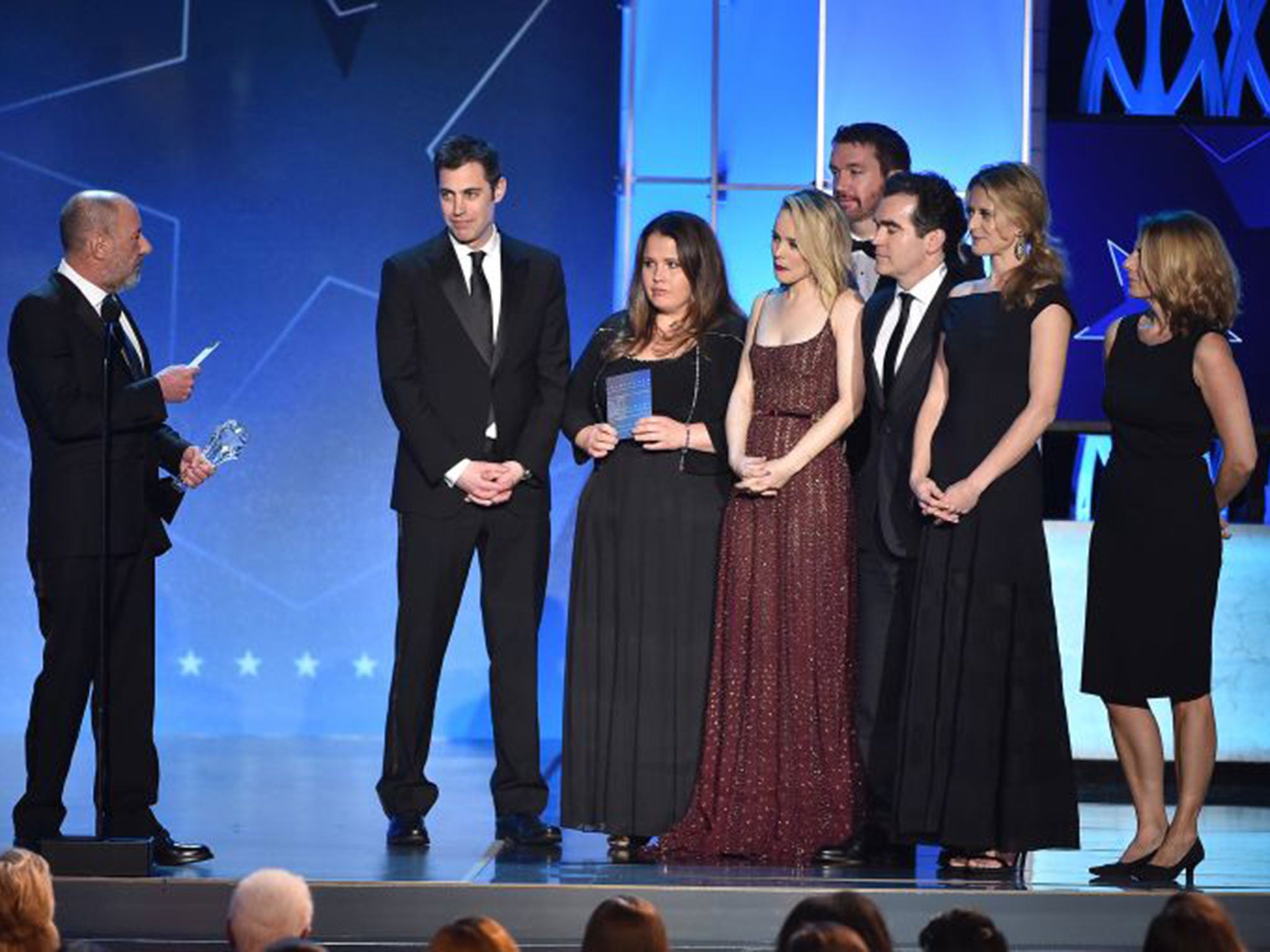 Making the cut: film producer Steve Golin and others who worked on ‘Spotlight’ accepted the Best Picture award for at the 21st Annual Critics’ Choice Awards in January