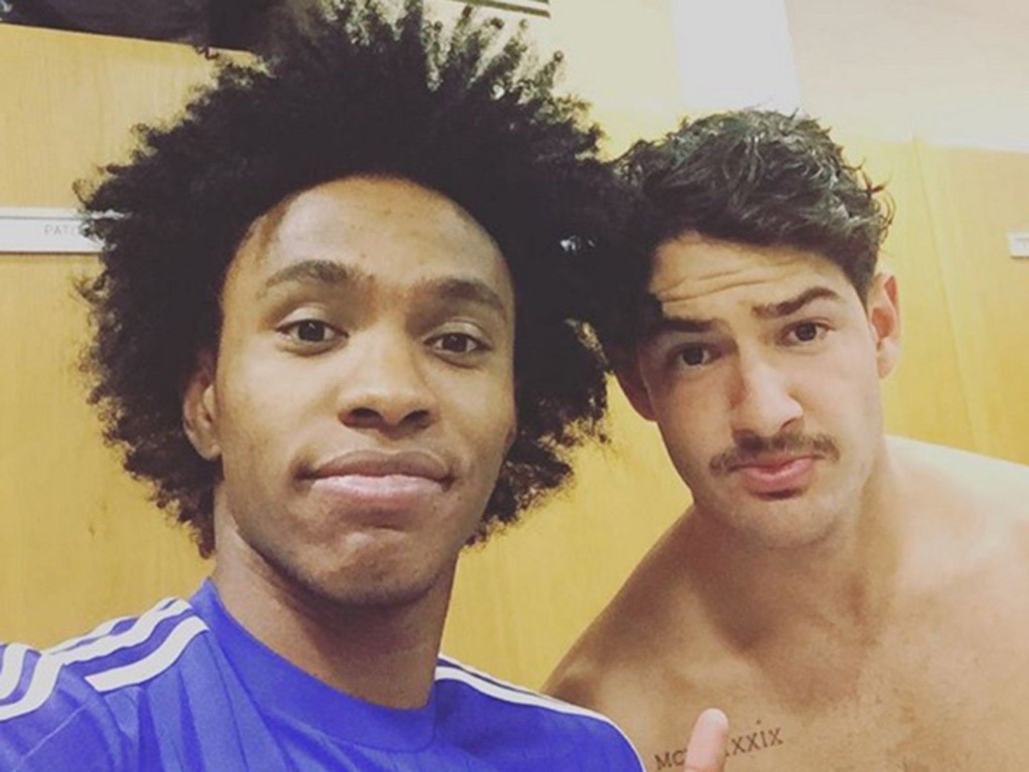 Willian's picture with Alexandre Pato from today