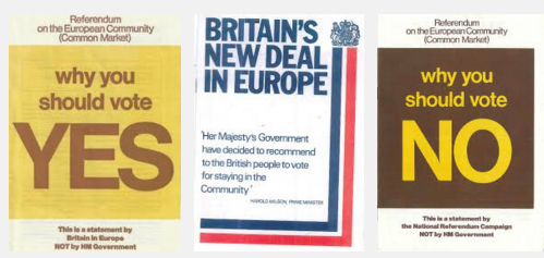 The three official leaflets in the 1975 European referendum campaign