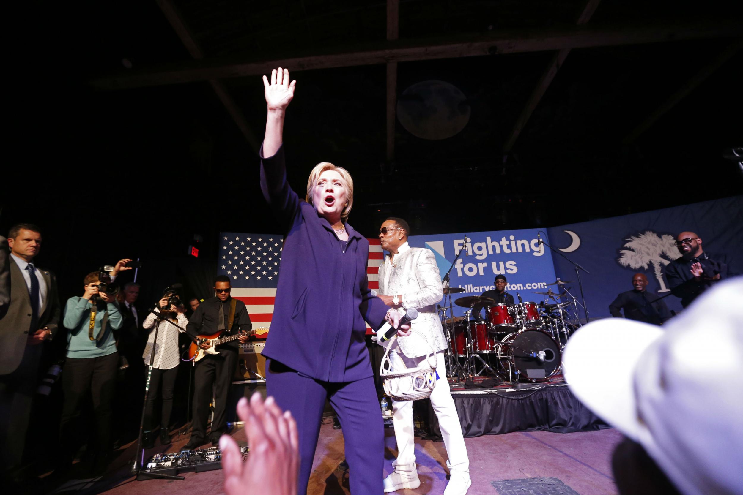Hillary Clinton made a final appeal to voters on Thursday night in North Charleston