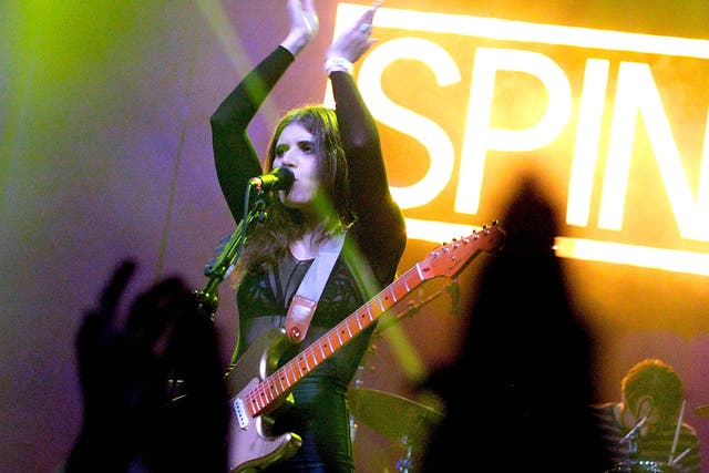 Bethany Cosentino of Best Coast performs at the Regent Theater