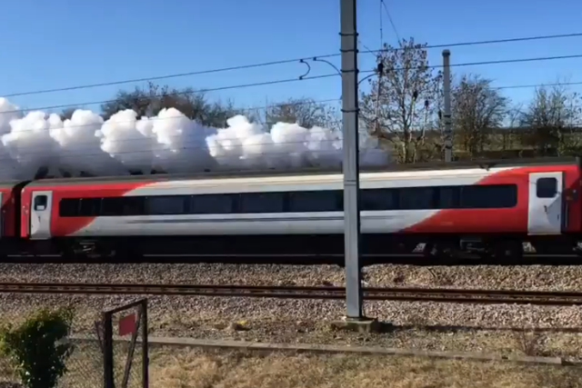 The moment a Virgin train blocked Ryan Allen's view of the Flying Scotsman