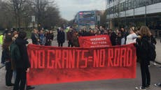 Warwick students block main campus road in day of anti-cuts protests