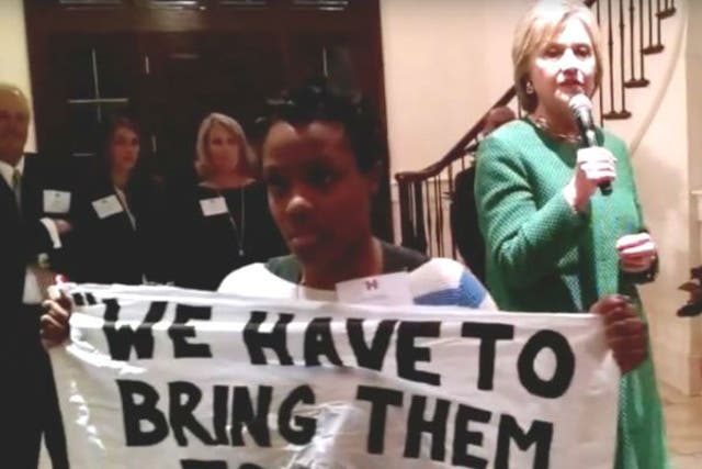 Ashley Williams confronted Hillary Clinton at a private event in Charleston