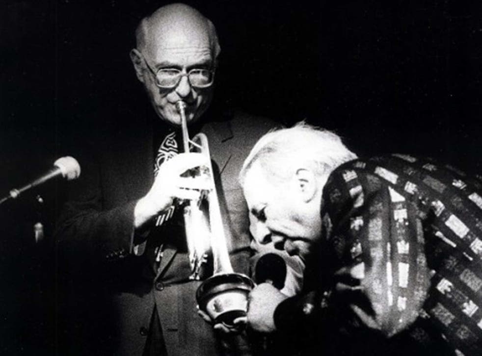 Chilton, left, in concert with George Melly: they played together for 30 years