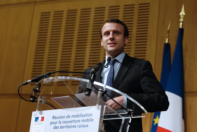 France’s economy minister Emmanuel Macron