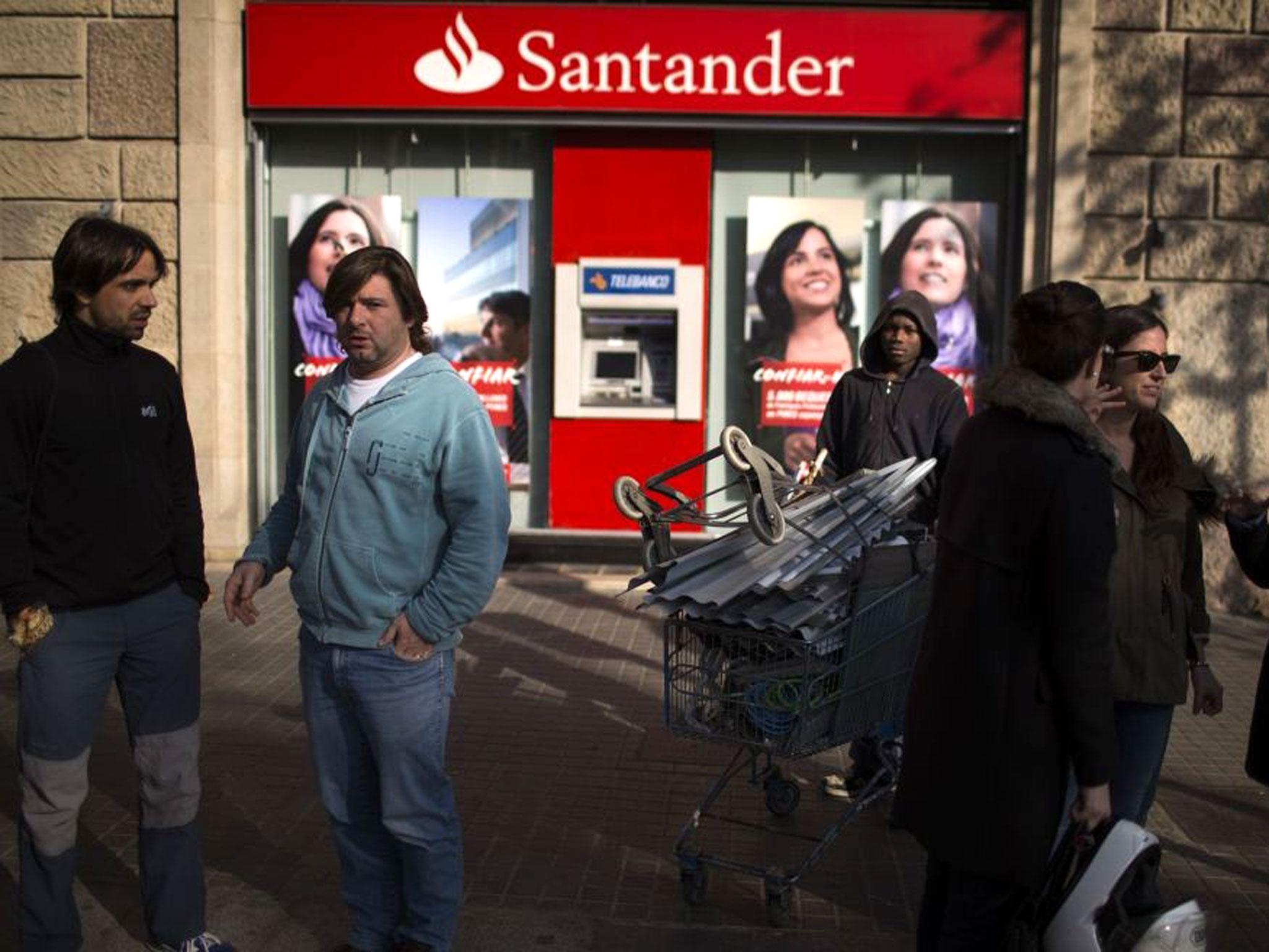 A Santander branch in Barcelona. More than half-a-million savers will be affected by the rate cut
