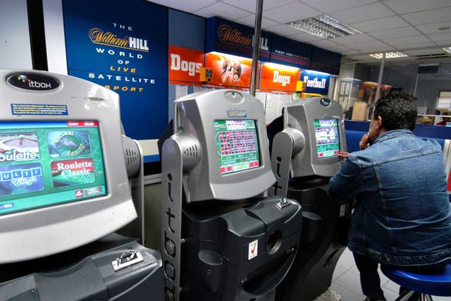 Betting terminals at a branch of William Hill bookmakers