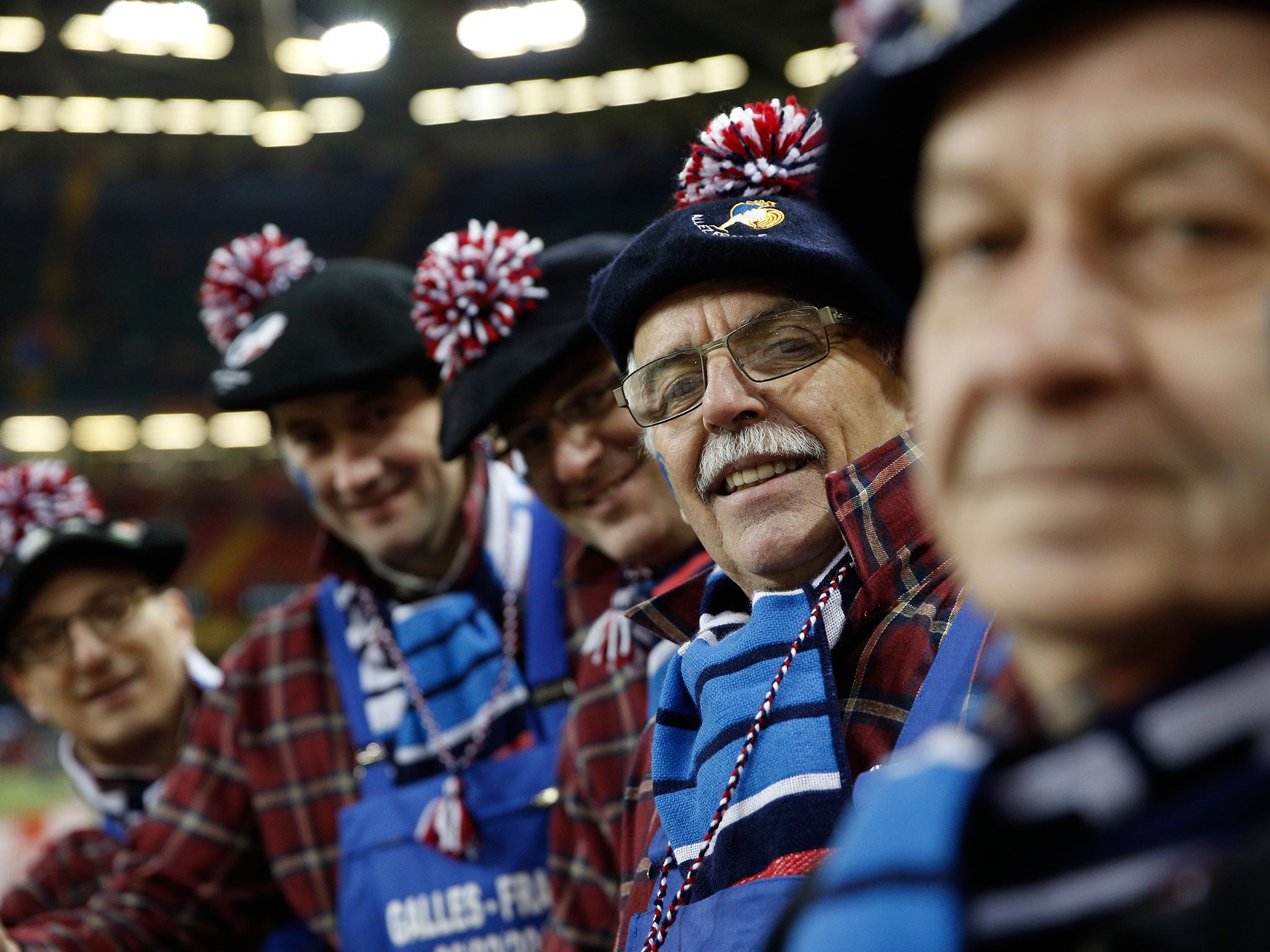 French fans get in the mood for tonight's action