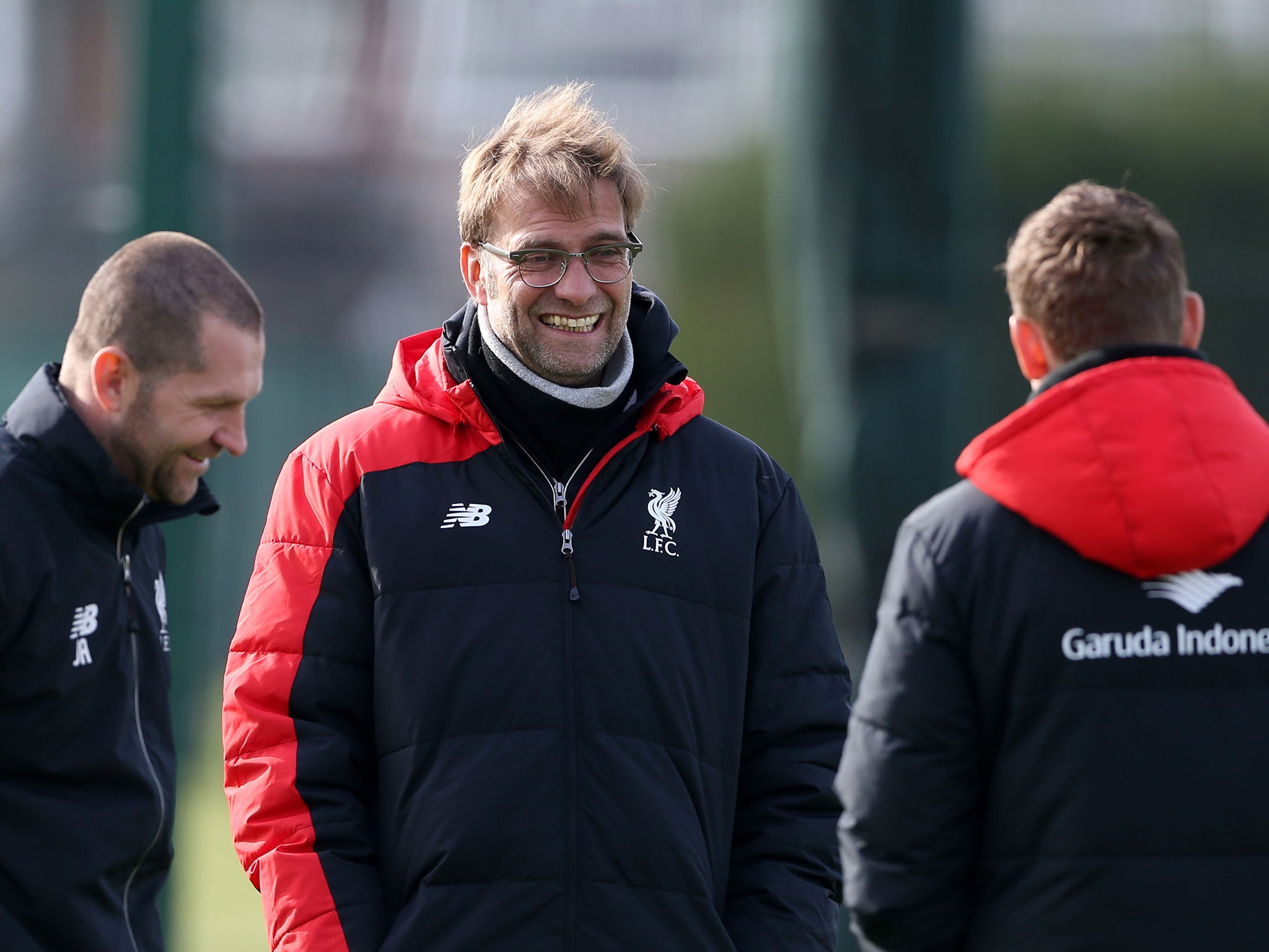 Liverpool manager Jurgen Klopp during a training session ahead of the Capital One Cup Final