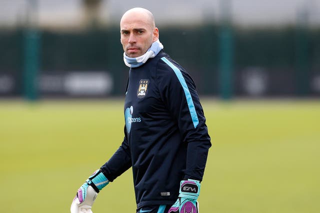 Wilfredo Caballero during training ahead of the Capital One Cup Final.