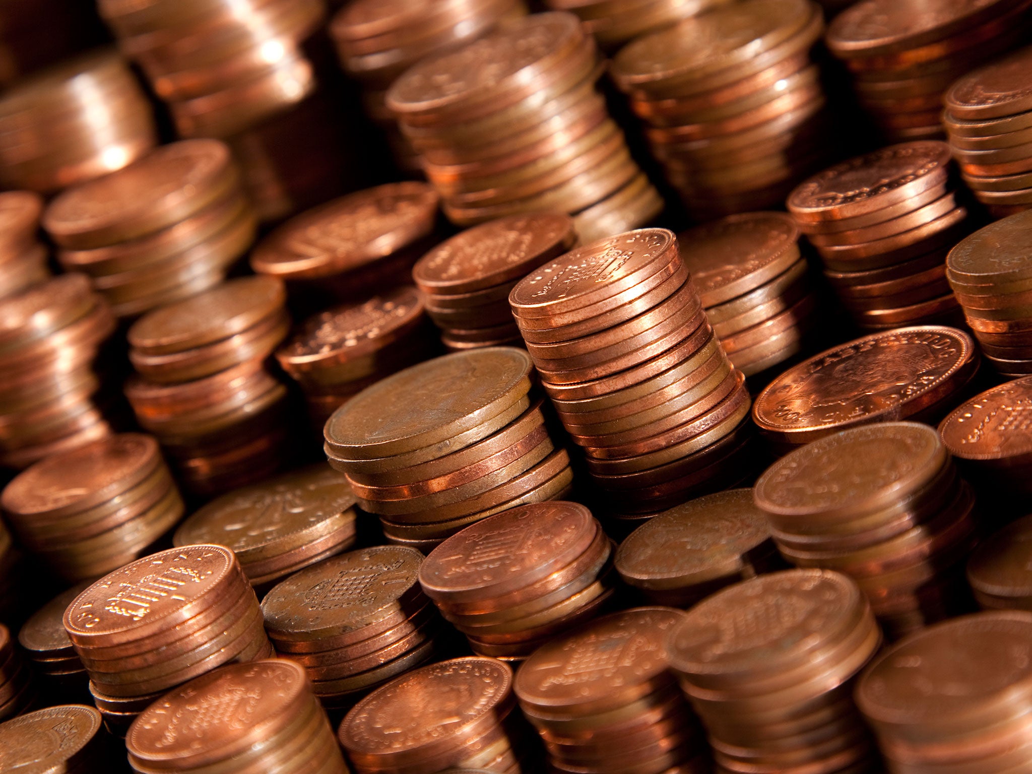 &#13;
Russell Skellett paid £1,851.94 council tax in pennies &#13;