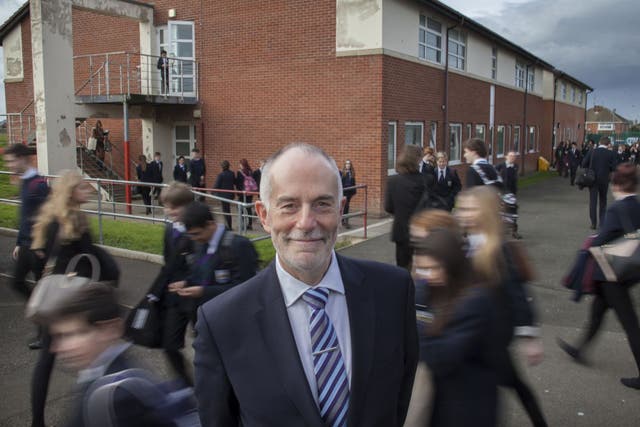 Allan Foulds, of the ASCL, in his school playground in Cheltenham
